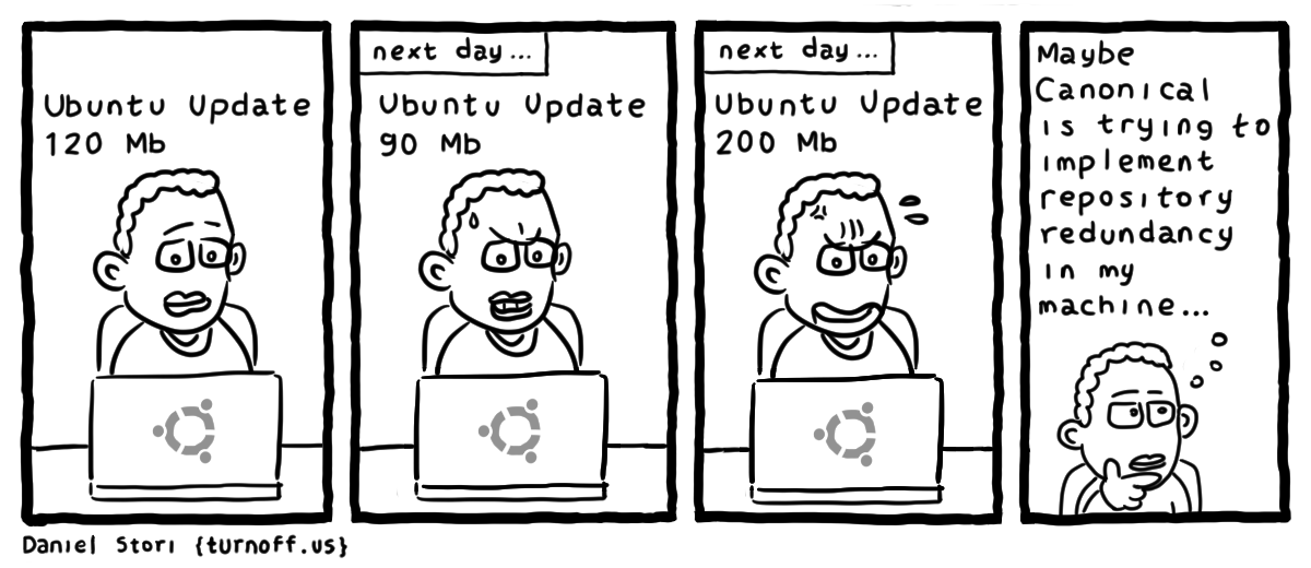 ubuntu updates geek comic